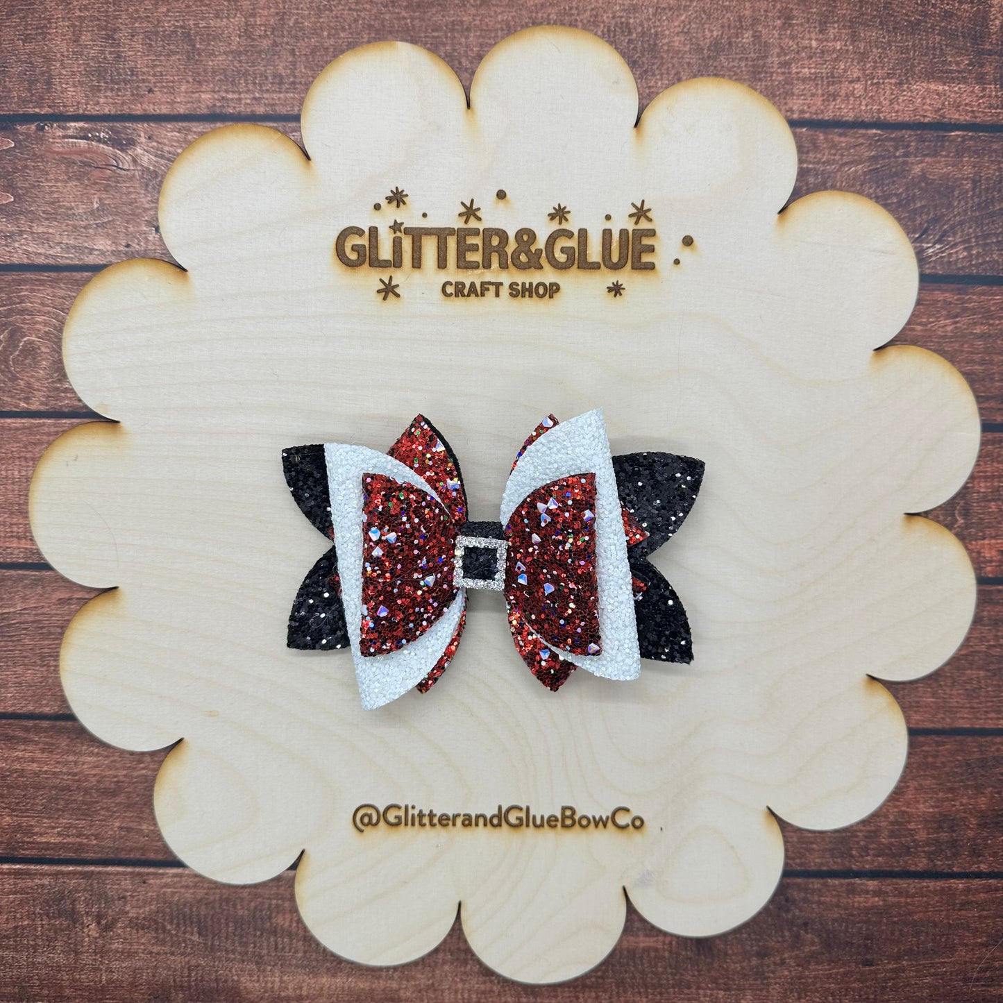 Santa Suit Leatherette Bow