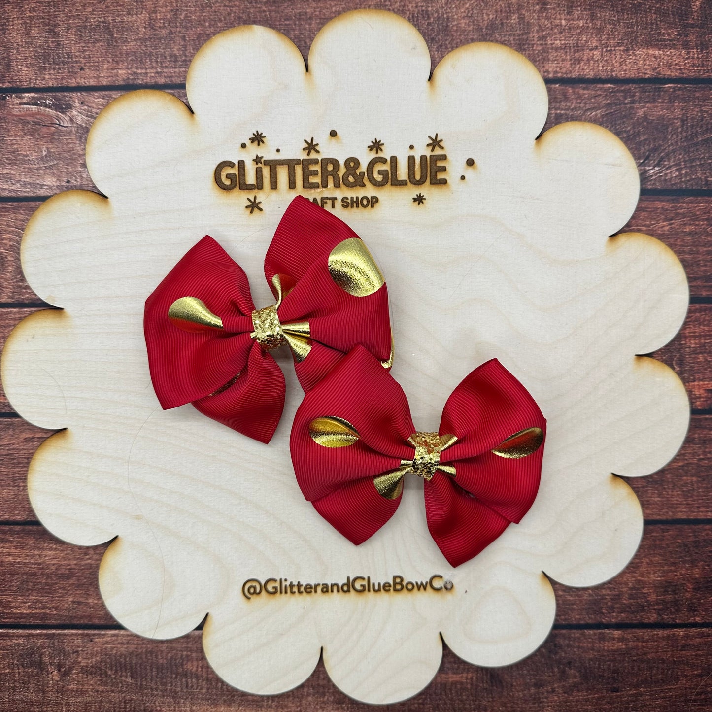 Red and Gold Dot Doubles