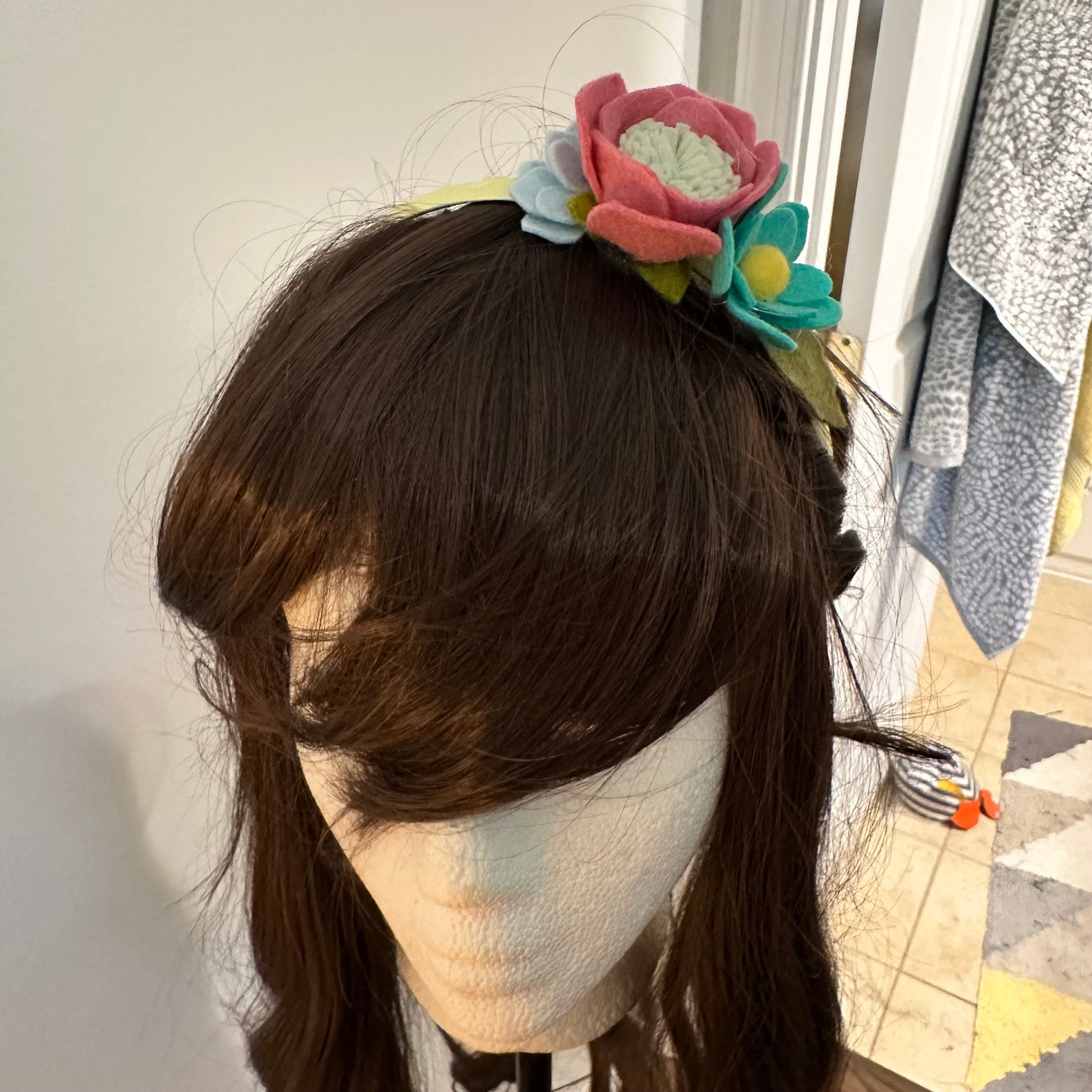 Headband: felt flower bouquet