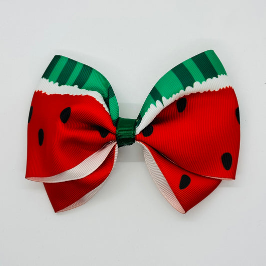 Large Clip: Watermelon Ribbon Bow