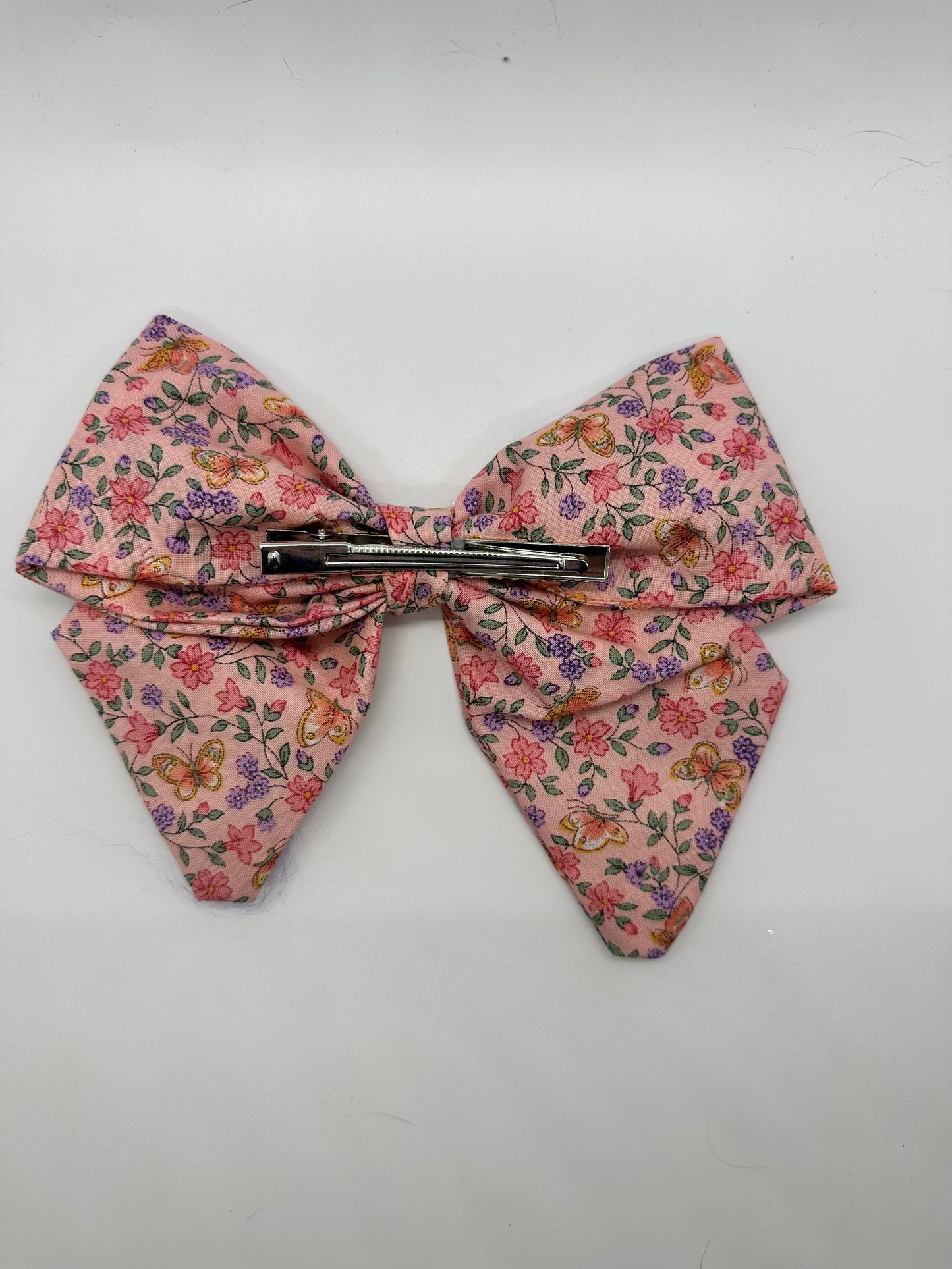 Pink Floral Fable Bow
