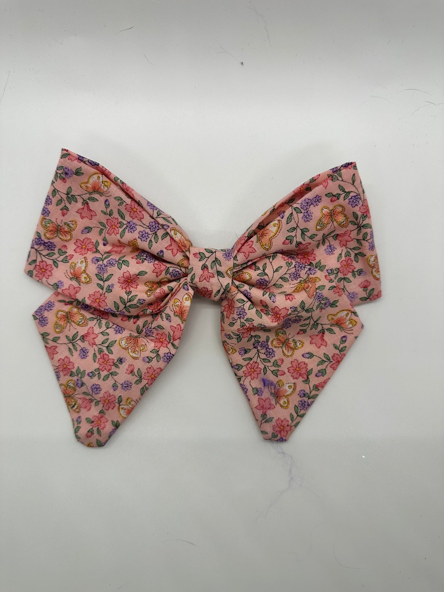 Pink Floral Fable Bow