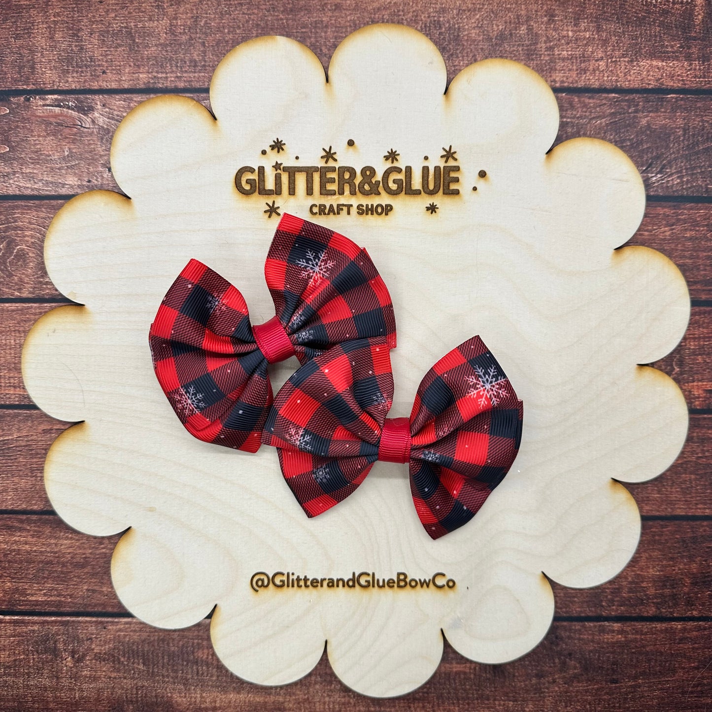 Red and Black Plaid Bows