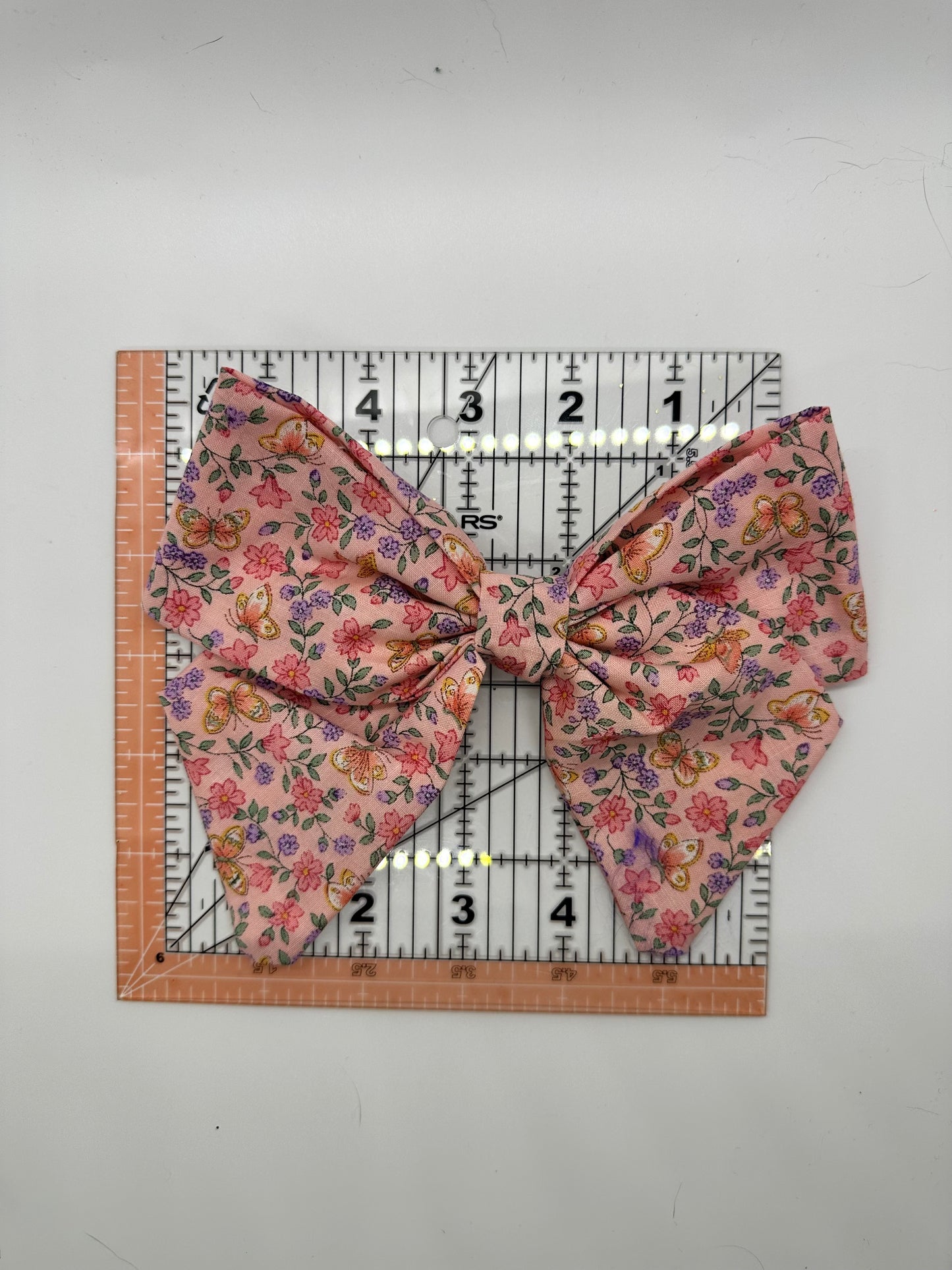 Pink Floral Fable Bow