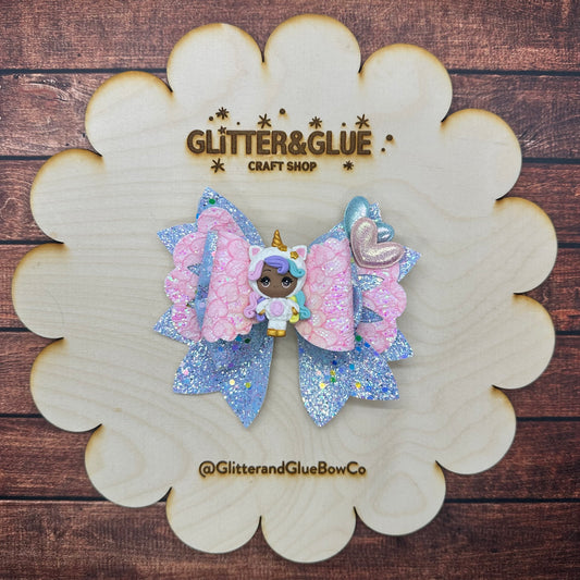 Unicorn Leatherette Bow