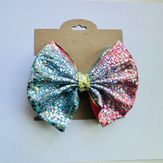 Large Bow: Metallic Mermaid Bow