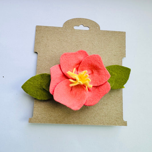 Felt Flower: Coral Peony Headband