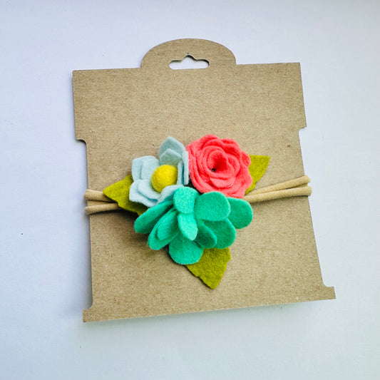 Felt Flower: Floral Bouquet Daisy, Rose