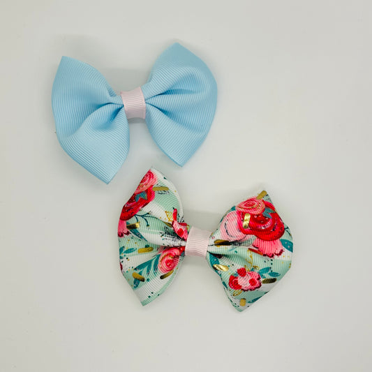 Mini clips: mismatch blue and pink