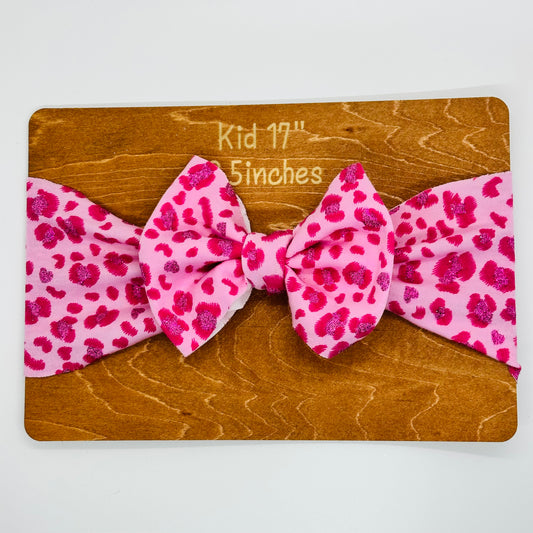 Head wrap: Pink Glitter Cheetah
