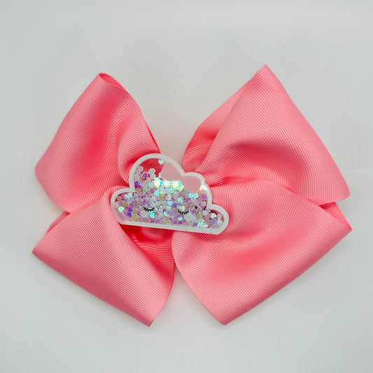 Large Clip: Pink Sleepy Cloud Shaker