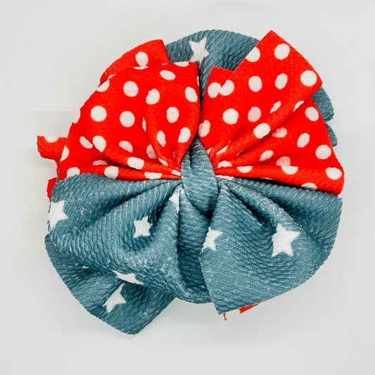 Large Clip: Red, White and Polkadot