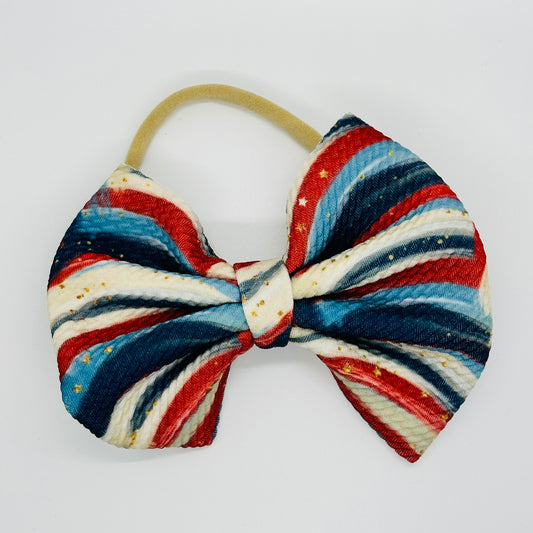 Nylon: red, white and Blue